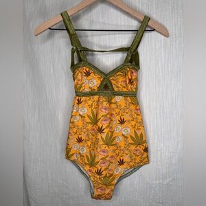 Solstice Intimates Cannabis / Floral Print Bodysuit